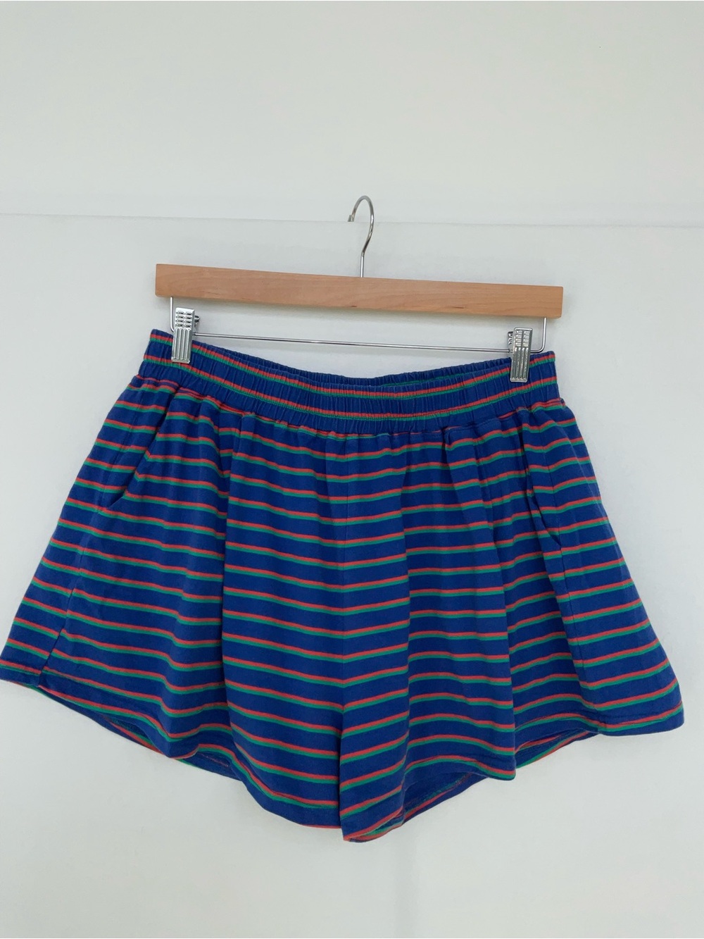 Buru  Striped  Shorts - Navy with Multicolor Stripes